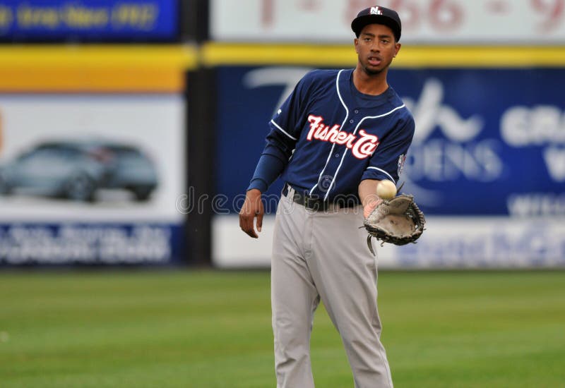 2012 Minor League Baseball Outfielder Catch Editorial Photography