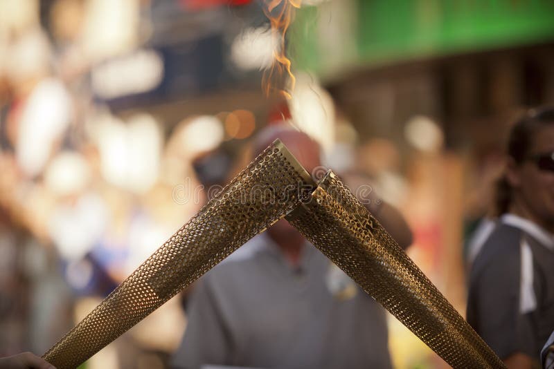 Olympic Torch 2012 on a street of Chester. Olympic Torch 2012 on a street of Chester