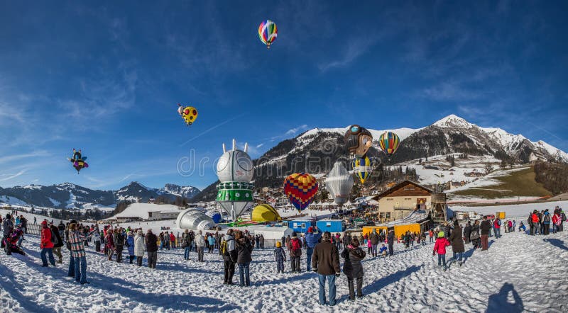 2013 35th Hot Air Balloon Festival, Switzerland royalty free stock photography 2013 35th Hot Air Balloon Festival, Switzerland royalty free stock photography