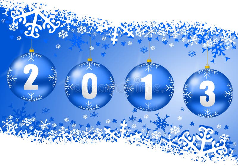 2013 new years illustration with christmas balls stock illustration 2013 new years illustration with christmas balls stock illustration