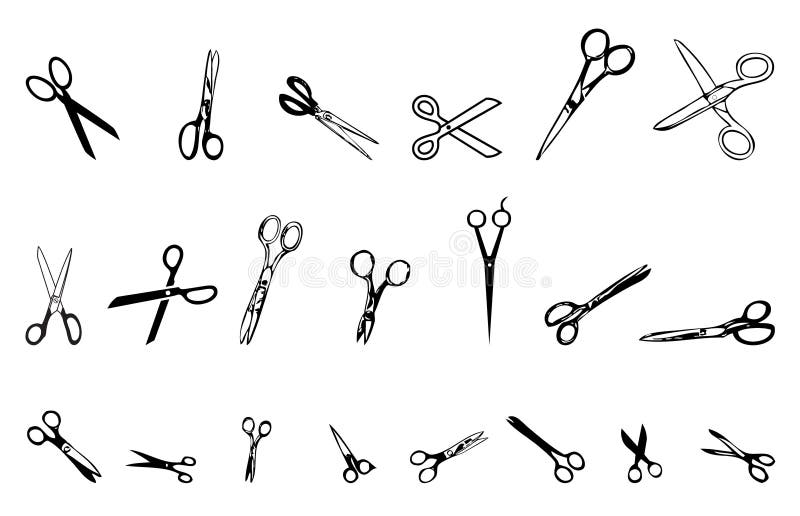 21 Scheren stock abbildung