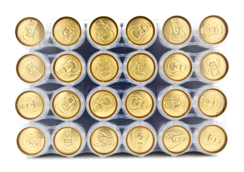 24 pak Blikken van het Bier stock afbeelding 24 pak Blikken van het Bier stock afbeelding