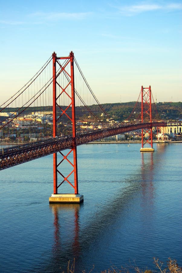 The 25 de Abril Bridge.