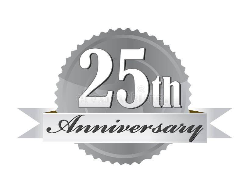 Download 25th Anniversary Seal stock vector. Illustration of ...