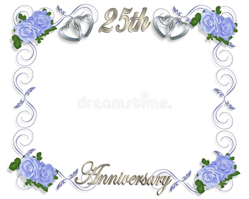  25th  Anniversary  Template stock illustration Illustration 