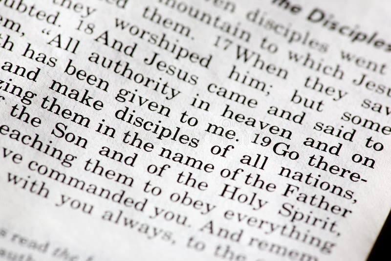 Mathew 28:19 - A popular passage in the Christian New Testament. Mathew 28:19 - A popular passage in the Christian New Testament