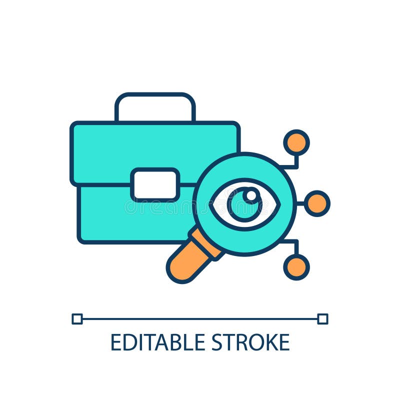 2D Editable Simple Thin Line Career Cushioning Icon Stock Illustration