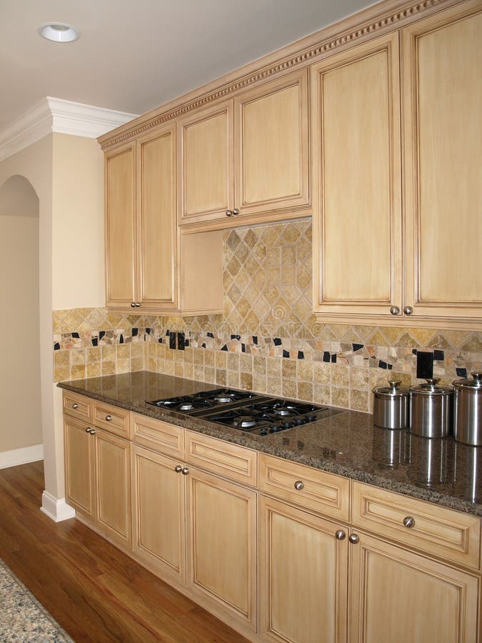 Luxury Kitchen with light colored wood. Luxury Kitchen with light colored wood