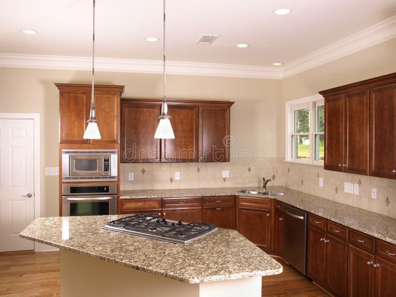 Luxury Kitchen corner with island stove. Luxury Kitchen corner with island stove