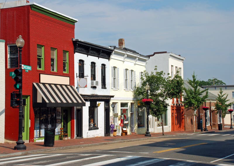 小镇主街 2 免版税库存图片
