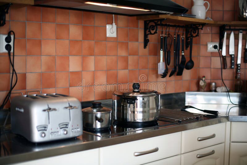 A modern kitchen with an old feel to it. A modern kitchen with an old feel to it.