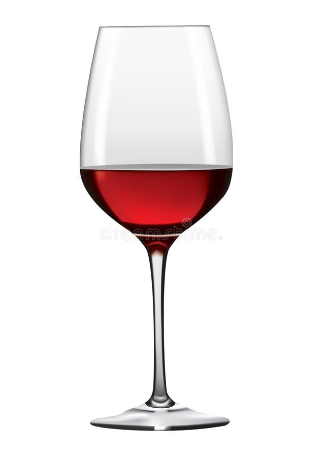 3D illustration of a wine glass. 3D illustration of a wine glass
