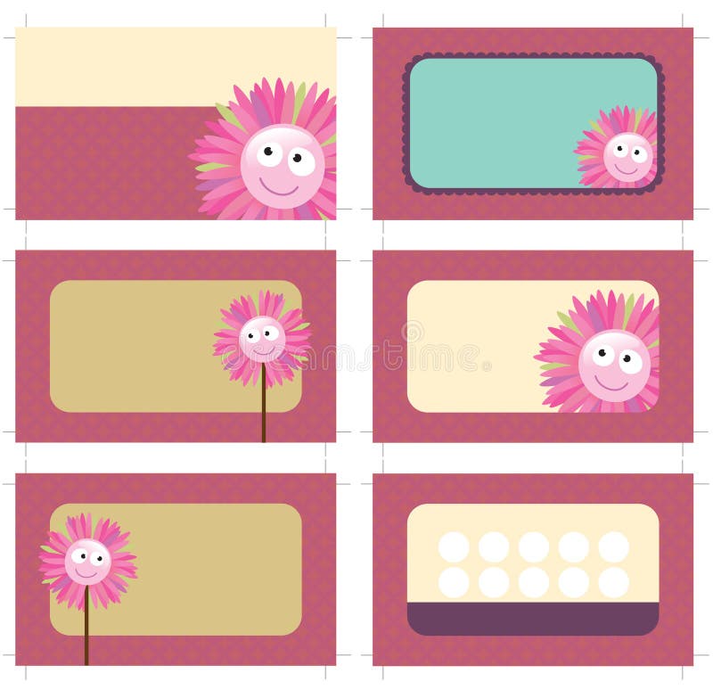 3.5x2 Business Card and Promo Cards Stock Vector Illustration of