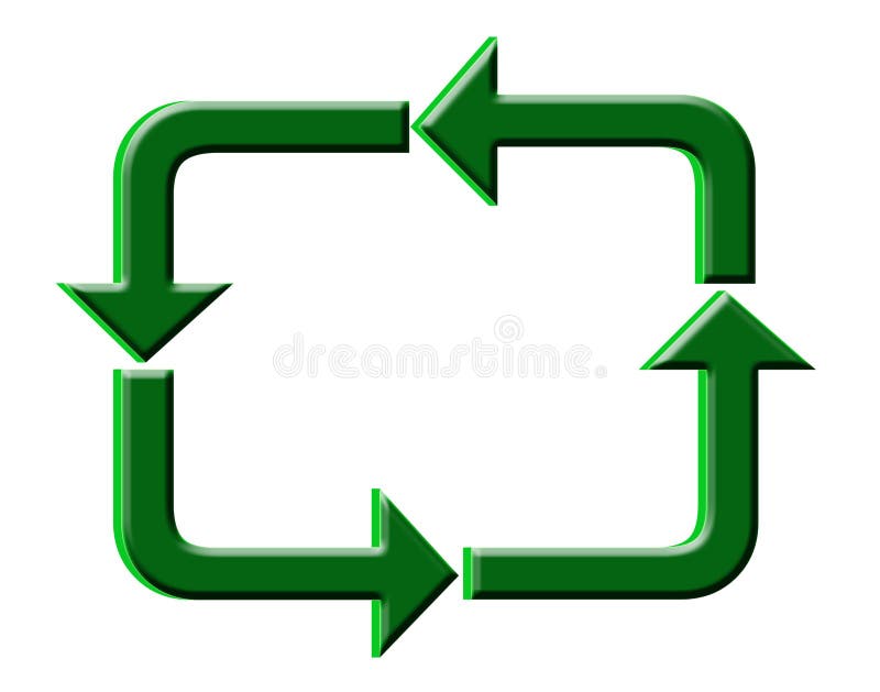 3 D recycle arrows vector illustration