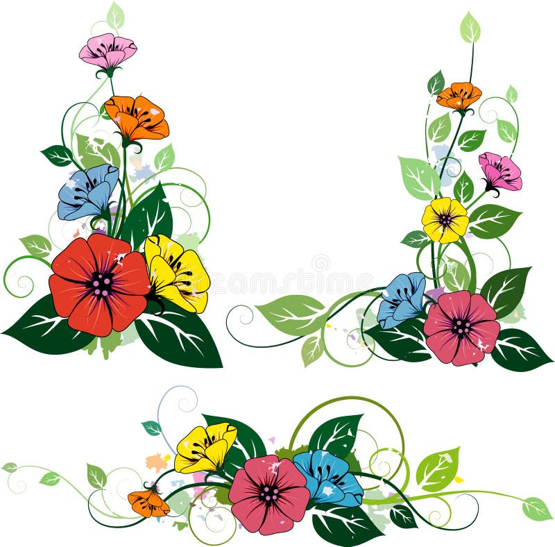 Set of Vector Flowers in Ukrainian Folk Style Stock Vector ...