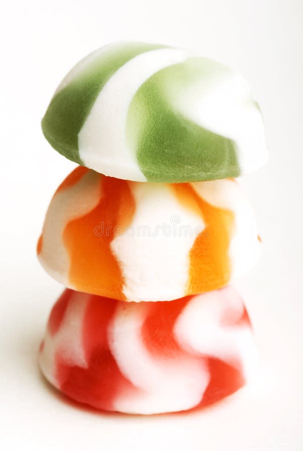 3 not chocolate multi-colored sweets