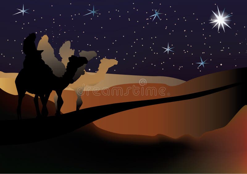 3 Wise men nativity scene vector stock illustration 3 Wise men nativity scene vector stock illustration
