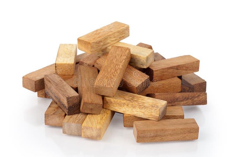 Wooden blocks on a white background. Wooden blocks on a white background