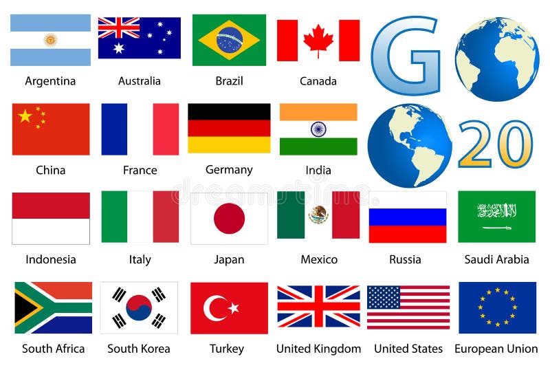 Podrobné industrializovaných krajinách vlajky a mapa sveta manuálne sledovať od public domain mapu.