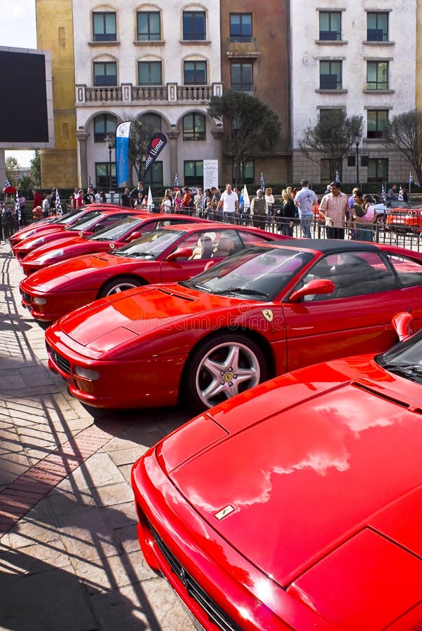 Montecasino and SEFAC (Southern Equatorial Ferrari Automobili Club) 3rd annual Show Day. 355 F1 Berlinetta was the first ever road car to be equipped with the innovative F1-style gearbox management system, available on all three versions: Berlinetta, GTS and Spider. Derived directly from Formula 1, where it made its debut in 1989 winning the Brazilian Grand Prix, the electro-hydraulic system was operated by paddles behind the steering wheel using the F355’s conventional 6-speed manual gearbox. 2010 05 16, Montecasino Outdoor Piazza, Fourways, South Africa. Montecasino and SEFAC (Southern Equatorial Ferrari Automobili Club) 3rd annual Show Day. 355 F1 Berlinetta was the first ever road car to be equipped with the innovative F1-style gearbox management system, available on all three versions: Berlinetta, GTS and Spider. Derived directly from Formula 1, where it made its debut in 1989 winning the Brazilian Grand Prix, the electro-hydraulic system was operated by paddles behind the steering wheel using the F355’s conventional 6-speed manual gearbox. 2010 05 16, Montecasino Outdoor Piazza, Fourways, South Africa.