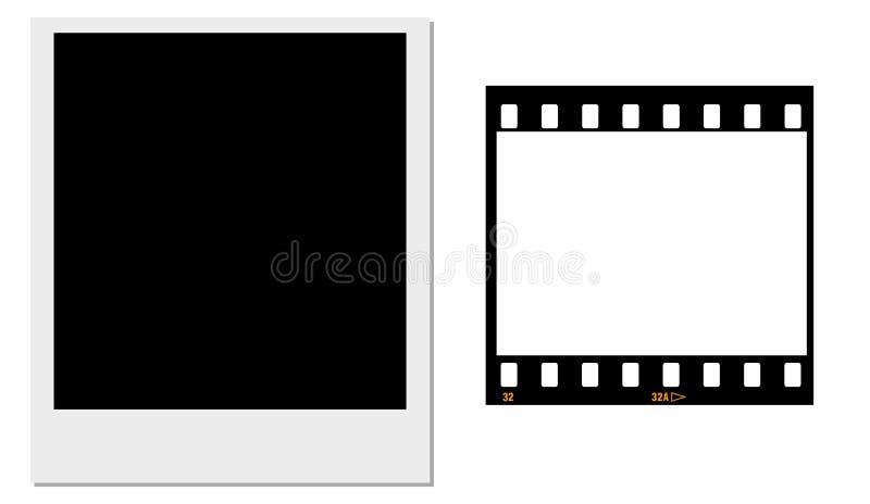 Polaroid film frame stock illustration. Illustration of exposed - 1044912