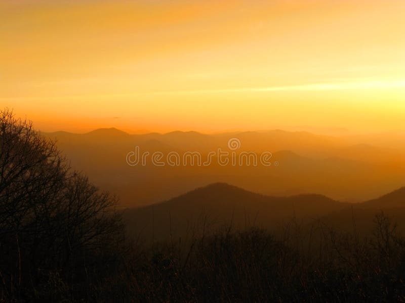 Blue Ridge Mountains at sunset. Blue Ridge Mountains at sunset