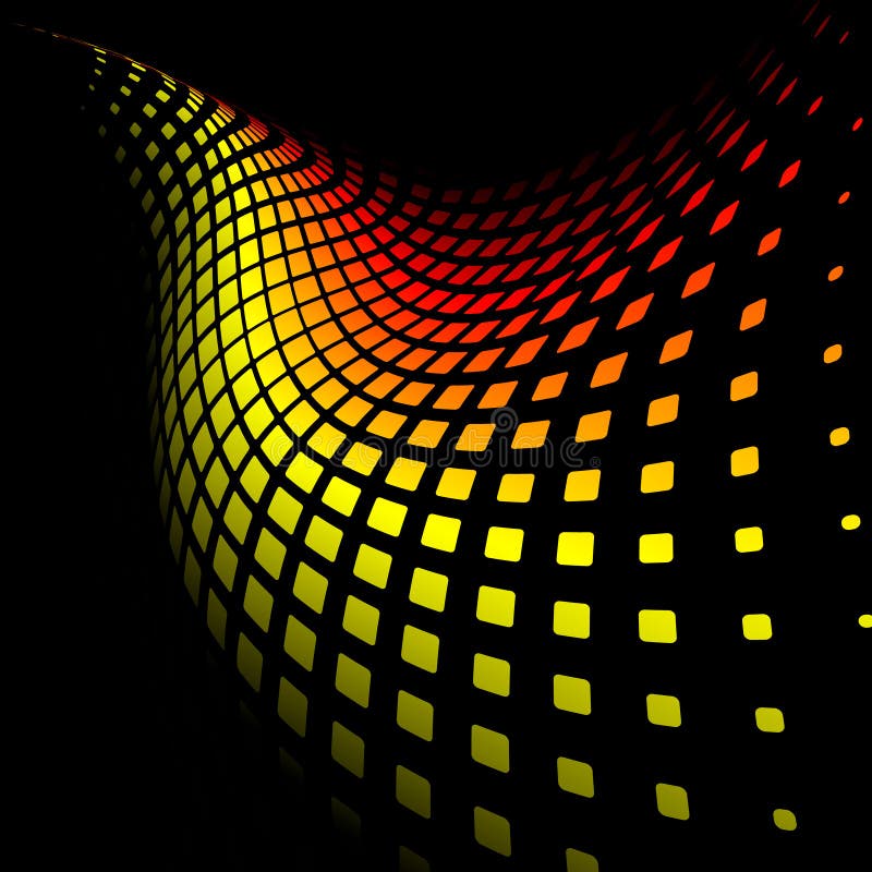 3d abstract dynamic yellow and red background vector illustration