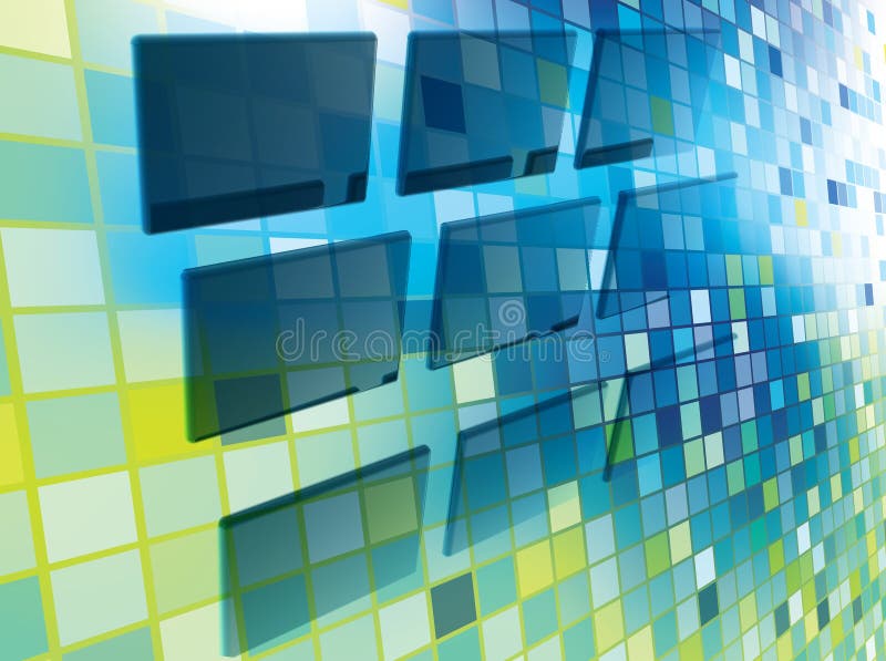 3D abstract shiny design stock illustration