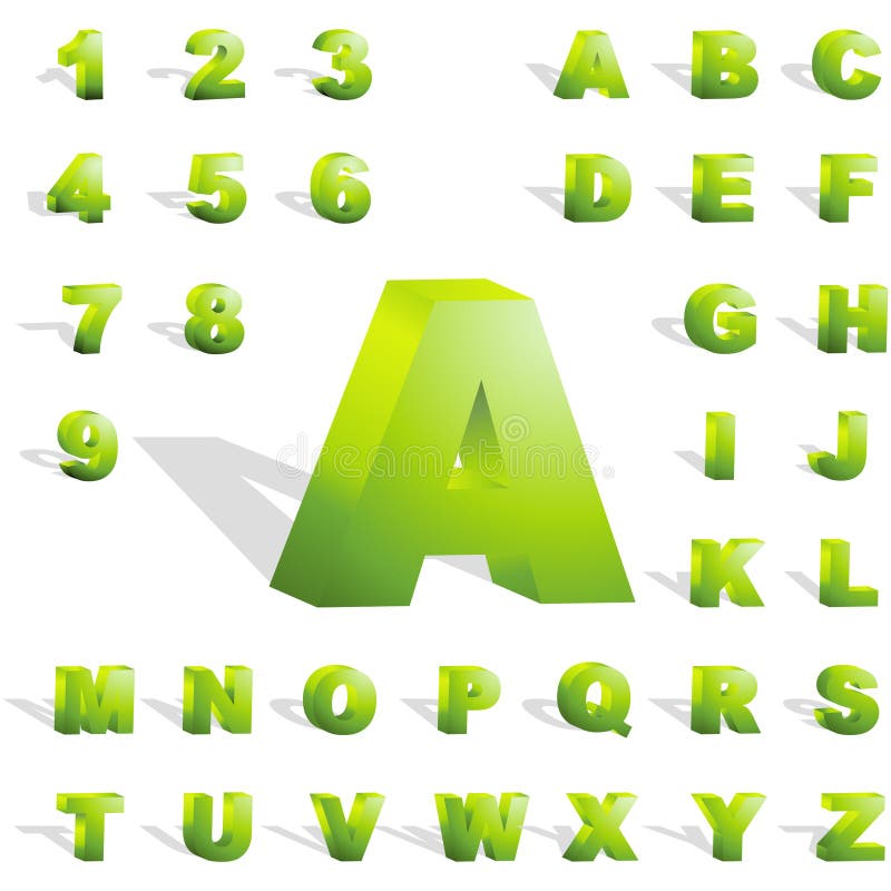 3d alphabet. stock illustration 3d alphabet. stock illustration