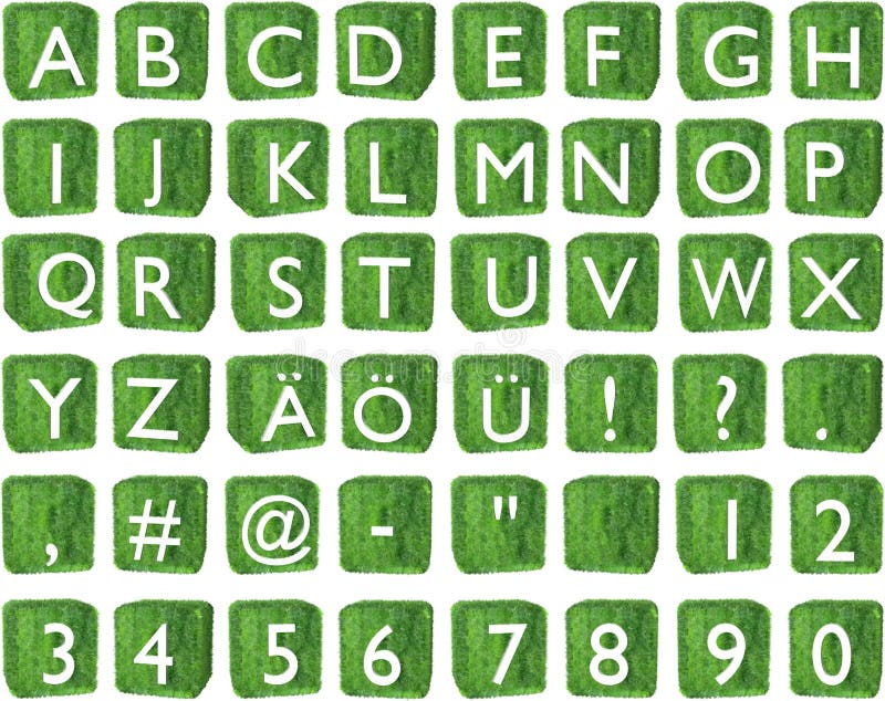 3D alphabetical letters on cube (capitals) royalty free illustration