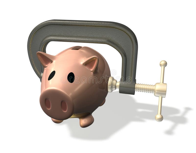 3d banka kredytowego chrupnięcia prosiątko odpłaca się ilustracja wektor 3d banka kredytowego chrupnięcia prosiątko odpłaca się ilustracja wektor
