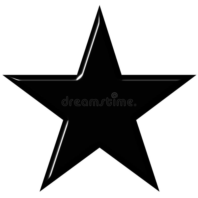 3D Black Star stock illustration. Illustration of artwork 5437711