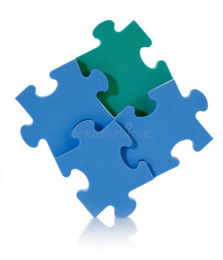 3D blue puzzle