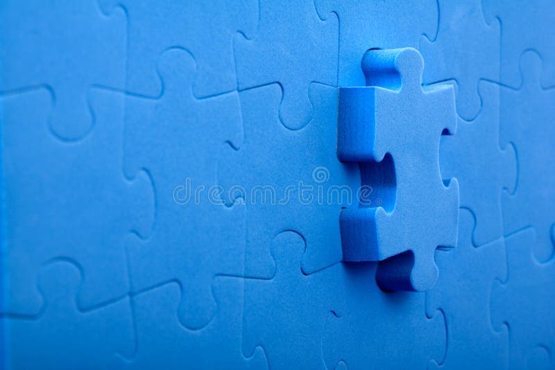 3D blue puzzle