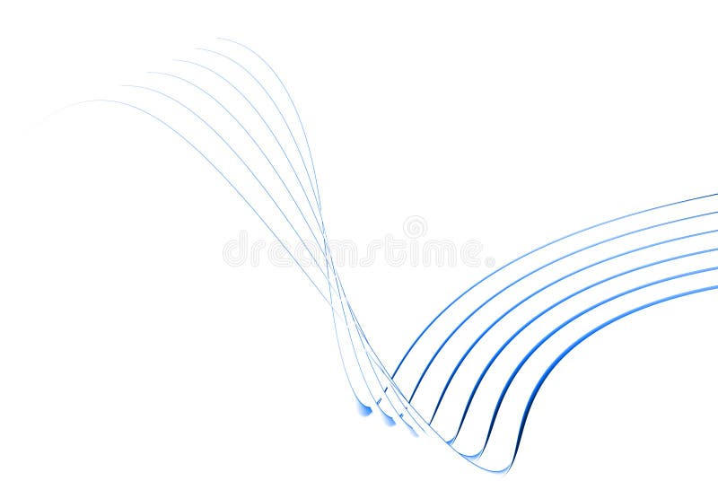 3d blue thin lines