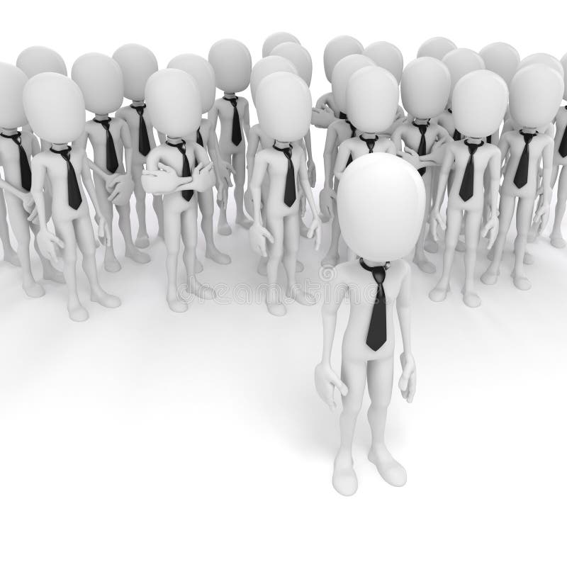 3d business man leader royalty free illustration