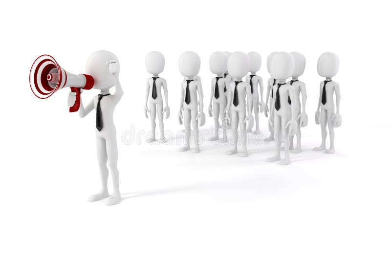 3d business man leader royalty free illustration