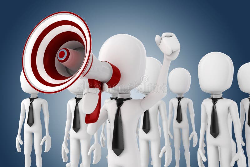 3d business man leader vector illustration