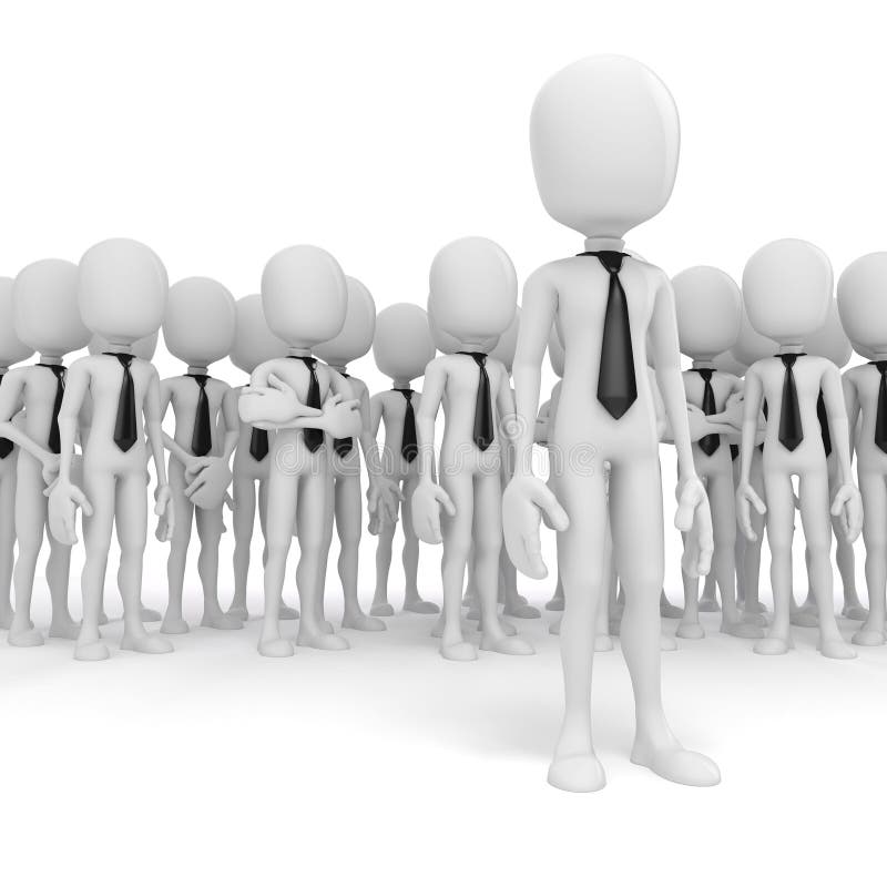 3d business man leader stock illustration