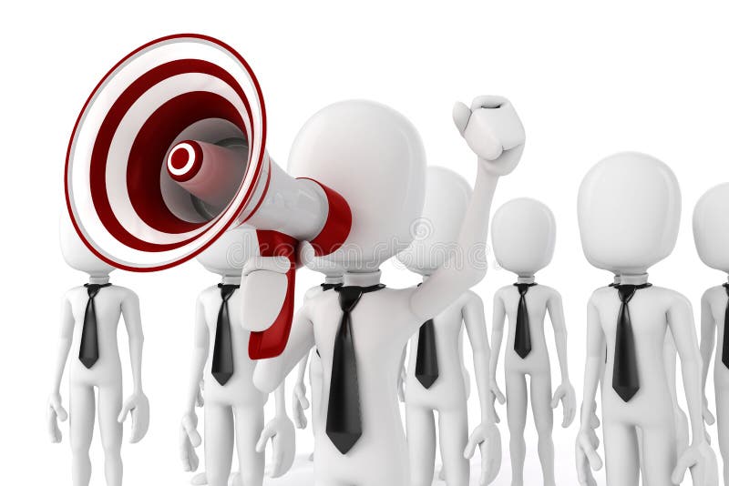 3d business man leader stock illustration