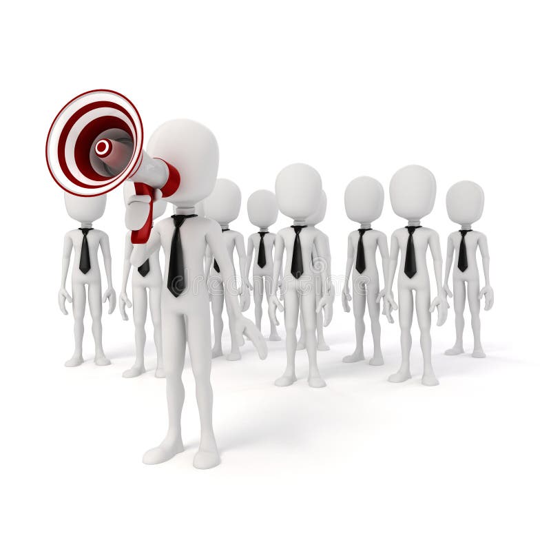 3d business man leader royalty free illustration