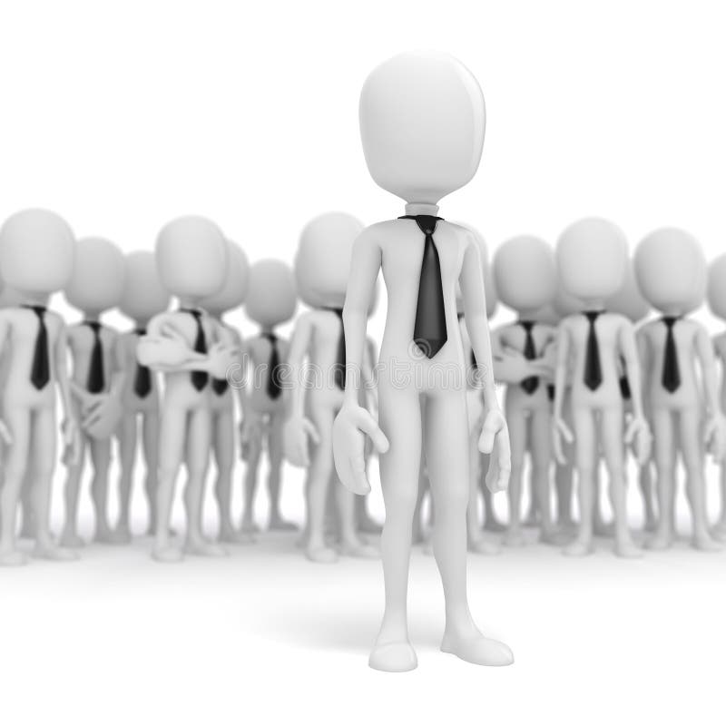 3d business man leader stock illustration