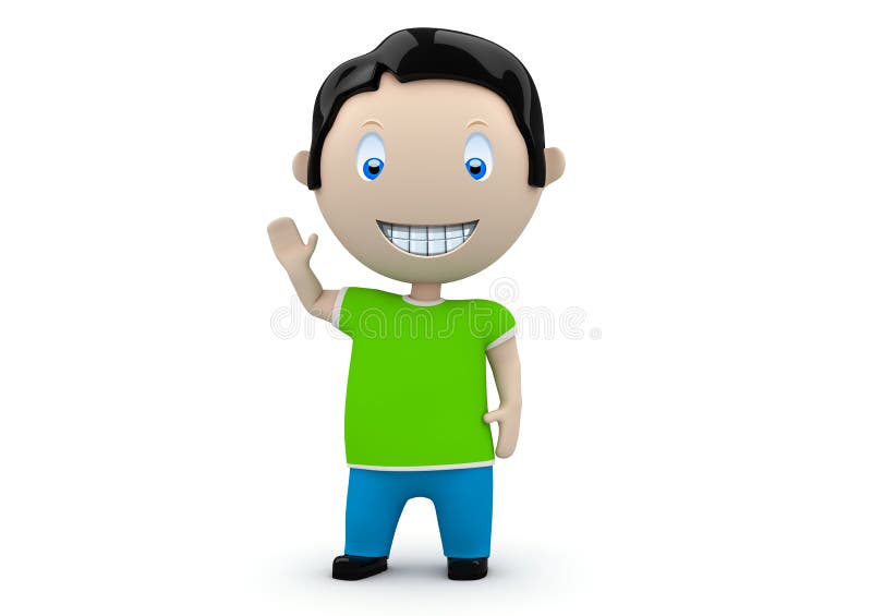 3d charakteru socjalny hej ilustracji 3d charakteru socjalny hej ilustracji