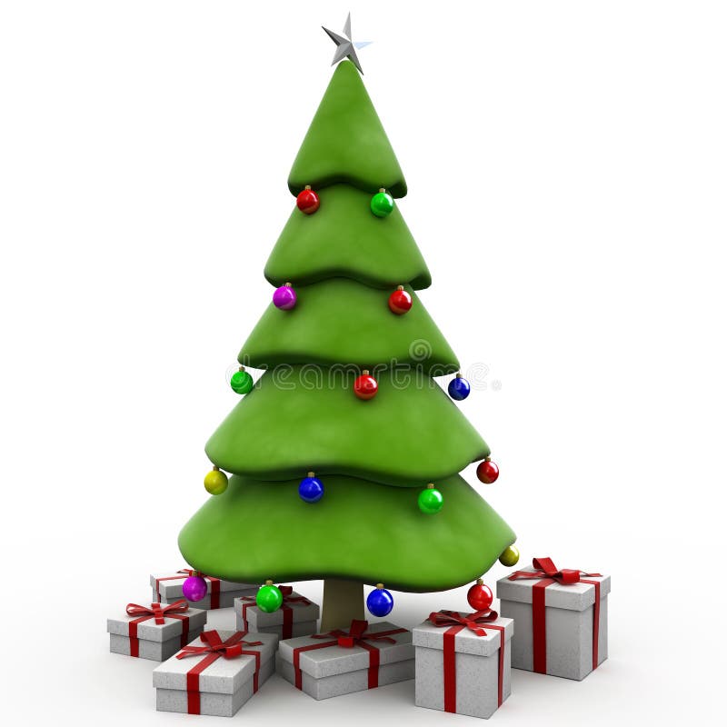 3D Christmas tree royalty free illustration