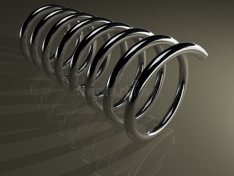 3D Coil Spring royalty free illustration