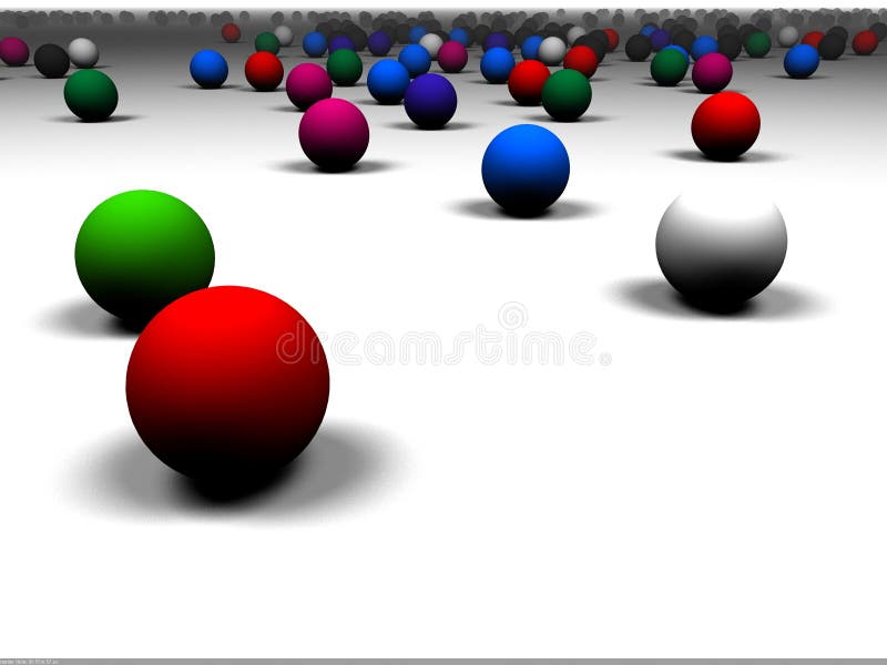 3D colored balls against white background