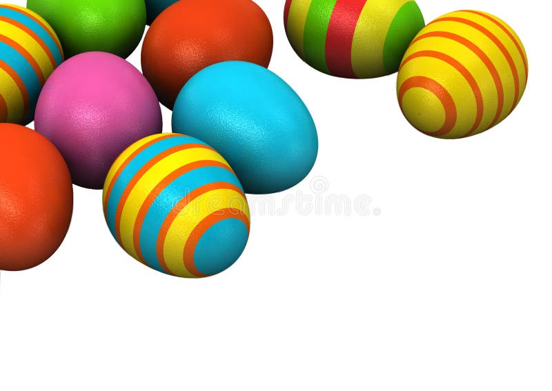 3d Colored Easter Eggs