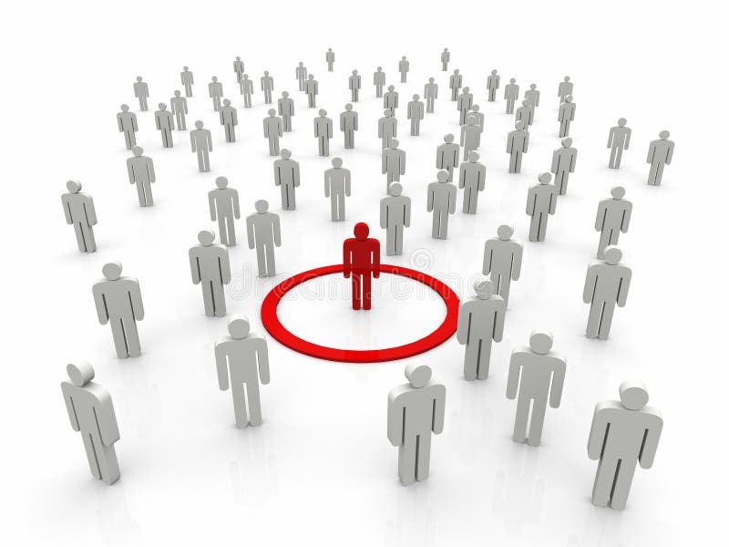 3d concept: difference stock illustration