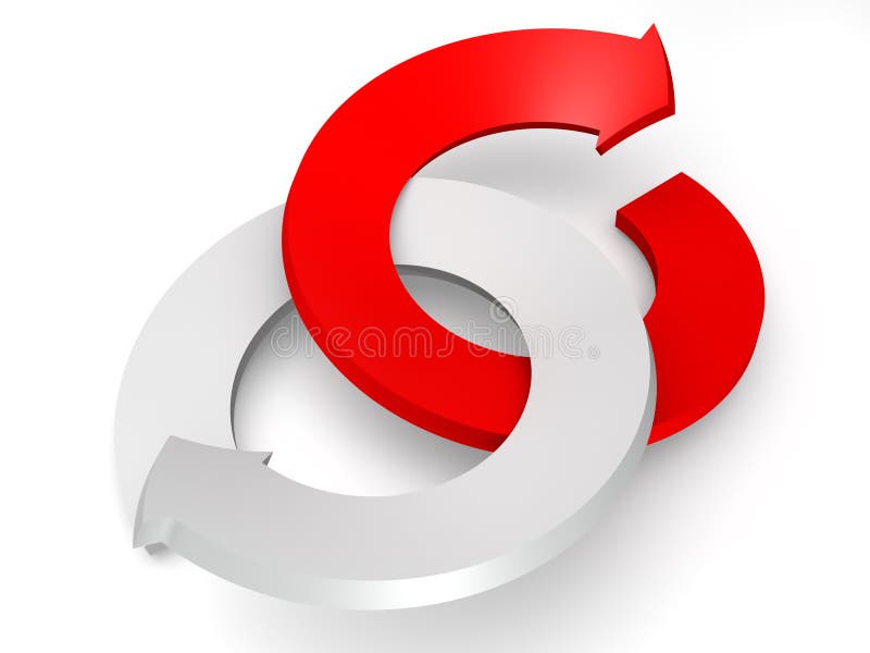 Imagem 3D conceptual de uma seta ilustração stock