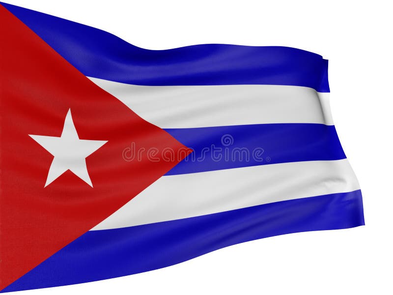 3D Cubaanse vlag royalty-vrije illustratie 3D Cubaanse vlag royalty-vrije illustratie